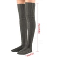 thumbnail image 4 of LckLvx Women's Cable Knit Over The Knee Socks Warm Thick Tall Thigh High Stockings Long Winter Leg Warmers, 4 of 5