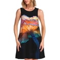 thumbnail image 1 of Disketp Bioluminescent Underwater Flower para Vestido sin Mangas para Mujeres, Vestidos de Verano para Mujeres, Casual y Holgado para la Playa, 1 of 7