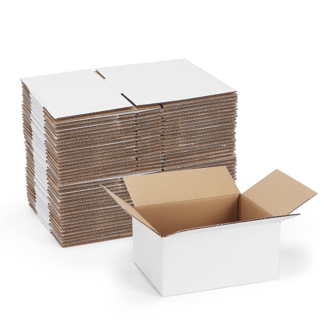 Cajas de envío SPEPLA, paquete de 40 unidades, 20 x 15 x 10 cm, cartón corrugado blanco