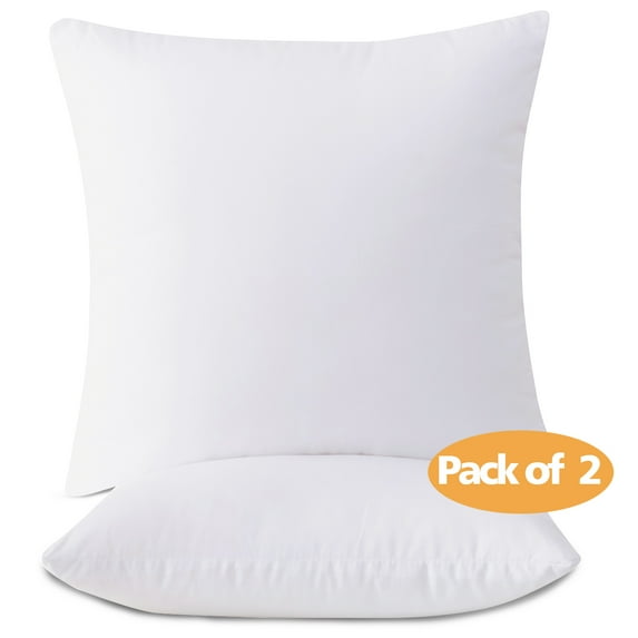 Eggishorn Decorative 16'' x 16 '' Throw Pillow Inserts (Pack of 2) with 450g Original 100% polyester Microfiber