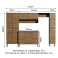 thumbnail image 3 of Cocina Integral Completa Modular Madesa Emilly Hit 261cm MM, 3 of 9