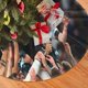 thumbnail image 2 of Falda para árbol de Navidad Me-Ssi, suave y divertida, con diseño de feliz Navidad, decoración navideña de estilo rústico, 30", 2 of 4