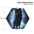 thumbnail image 3 of Balery 6 Pcs Night Scene Of Wolvesleather Coasters Set, Drink Table Cup Coasters For Living Room Kitchen Coffee Decor, 3 of 9