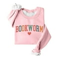 thumbnail image 4 of Arlun Book Lover Sweatshirts for Women Bookworm Reading Lined Soft Warm Sweatshirts Loose Fit Comfy Round Neck Teacher Bookish Librarian Leisure Pullover Tops Pink XL, 4 of 4