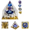 thumbnail image 1 of Pyramide pour Énergie Positive, Boule de Cristal d'Améthyste de 1,96 Po Pyramide Faite à la Main, Générateur d'Énergie avec Cristaux de Protection pour le Stress Réduire la Guérison Méditation Attirer la Richesse Chanceux, 1 of 8