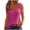 Hot Pink, variant on Women's Round Hole Cutout Strap Bodycon Top Spring Summer Casual Party Vacation Sleeveless Fitted Crop Tops, Gray M