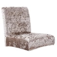 thumbnail image 3 of 2 piezas de cubierta corta para silla con respaldo bajo, comedor, taburete , decoración, yotijar Fundas elásticas para asientos de comedor, 3 of 10