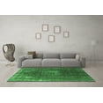 thumbnail image 3 of Ahgly Company Indoor Round Oriental Emerald Green Industrial Area Rugs, 7' Round, 3 of 4