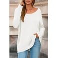 thumbnail image 4 of PRETTYGARDEN Women's Oversized Sweaters Casual Long Sleeve Scoop Neck Pullover Tops Loose Cozy Knit Fall Outfits, 4 of 9