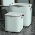 thumbnail image 2 of Pebbuoy Wardrobe Storage Basket Zipper Closure with Handle Clothes Storage Bag Closet Organizer Housemoving Package Duvet Cover Bed Sheets Storage Case, 2 of 7
