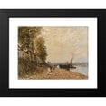 thumbnail image 2 of Alfred Sisley 18x14 Black Modern Framed Museum Art Print Titled - The Tug, the Loing in Saint-Mammes (1883), 2 of 5