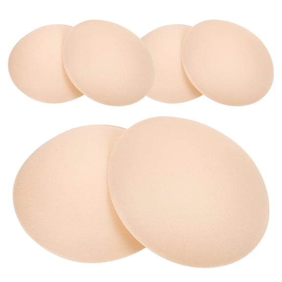 BESTOYARD 3Pairs Removable Beige Bra Pads Inserts Lightweight for Everyday
