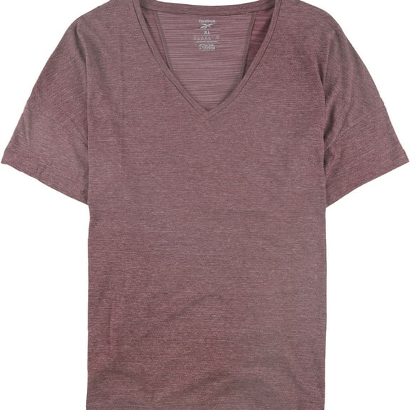 Reebok Womens Heathered Basic T-Shirt, Purple, Plus Size, 1X
