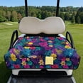 thumbnail image 2 of Whosucclay Colorful Floral Pattern Design Golf Cart Seat Cover Golf Cart Seat Covers, With Pockets 4 Pockets Club Car Seat Covers for Yamaha EZGO, 2 of 9