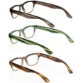thumbnail image 4 of 3 Pairs Men Women Bold Thick Reading Glasses 2 Tone Mica Marble - Fashion Reader ZT107 +1.25, 4 of 5