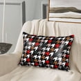 thumbnail image 6 of KLL Houndstooth Green Red Pattern Silk Pillowcase for Hair and Skin Standard Size 20"X 30" Soft Breathable Pillow Covers for Sleeping, 6 of 7