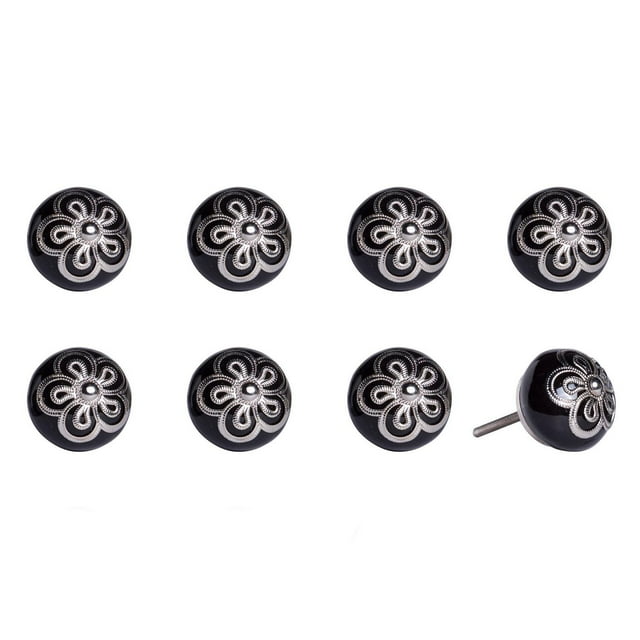 KNOB-IT VINTAGE HANDPAINTED CERAMIC KNOBS (8 Pack) K000001