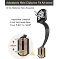 thumbnail image 3 of Front Door Handle and Deadbolt Set  Front Door Lock Set  Oil-Rubbed Bronze  Vintage Lower Half Entry Handleset  Entry Door Handle with Reversible Lever, 3 of 8