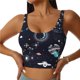 thumbnail image 1 of Fotbe Galaxy2 Sujetador Deportivo Largo sin Aros para Mujer con Almohadillas y Soporte Medio, Transpirable y Absorbente, Camiseta Tipo Chaleco o Tank Top-Large, 1 of 8