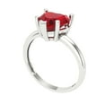 thumbnail image 2 of 2 ctw Solitaire Anniversary Ring for Women | Heart Cut Simulated Ruby | Hyperallergenic Solid 18K White Gold, 2 of 5