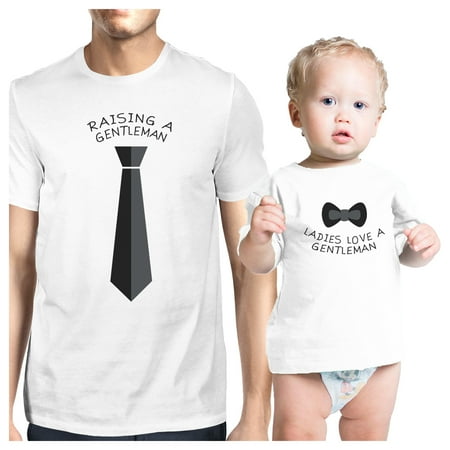 

Ladies Love Gentleman Funny Matching Gift T-Shirts For Dad and Baby
