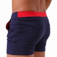 thumbnail image 5 of TEAJOPSUU Mens Pajama Shorts Summer Comfy Sleep Shorts Elastic Waist Boxer Solid Color Soft Sleepwear Bottoms Side Pockets Navy, 5 of 6