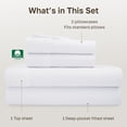 thumbnail image 5 of California Design Den 400 Thread Count 100% Cotton Sateen Full Size Bed Sheet Set - White, 5 of 10