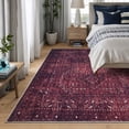 thumbnail image 2 of Bloom Rugs Washable Non-Slip 9' x 12' Rug - Dark Red Traditional Bordered Area Rug for Living Room, Bedroom, Dining Room, and Kitchen - Exact size: 9' x 12', 2 of 9