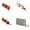 Multicolor, variant on Travel Makeup Bag Small and 3PCS Simulated Food Hairpins- Mini Cosmetic Pouch with Zipper for Purse, Cute Preppy Toiletry Organizer for Women & Girls,Skincare & Beauty Essentials Bag
