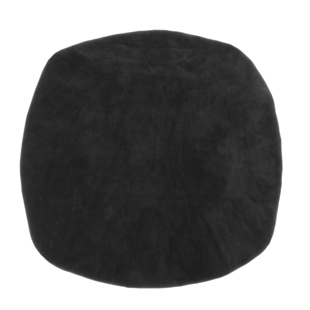 Funda protectora de terciopelo elástico para asiento de silla de oficina Negro