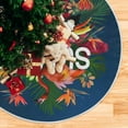 thumbnail image 5 of GZHJMY Flamingo Christmas Tree Skirt Home Decoration Large Round Christmas Tree Skirt for Holiday Party Home Christmas Day Ornaments, 47.2", 5 of 6