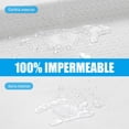 thumbnail image 4 of Cortina de Baño sin Gancho con Forro a Presión, de Tela Gofre, Doble Capa, Impermeable y Lavable, Cortina Regadera Antimoho para Hogar, Baño (Blanco), 4 of 4
