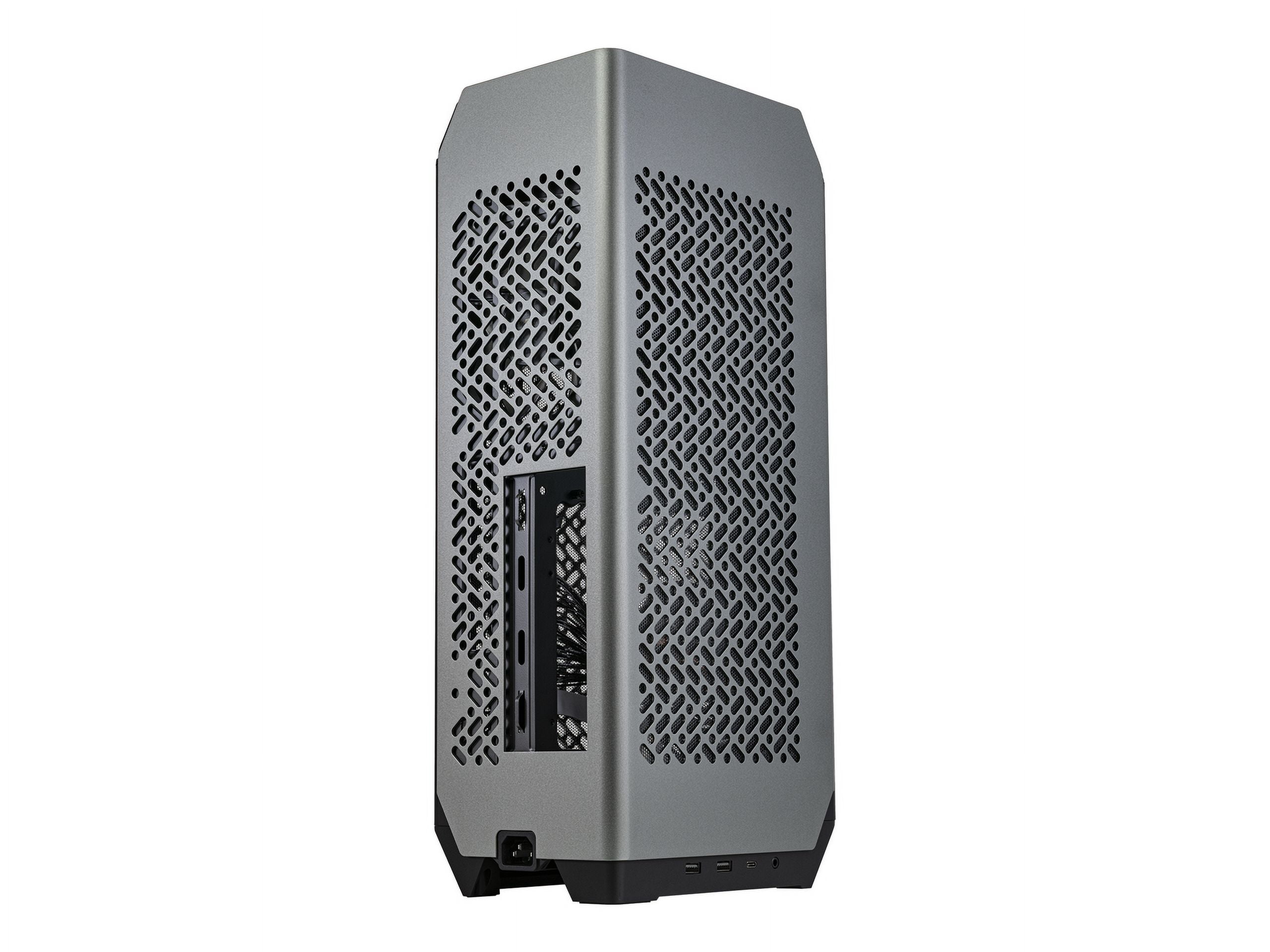 Cooler Master NCORE 100 MAX ITX SFF Tower Case, Custom 120mm AIO, 850W SFX Gold ATX3.0 PSU, 4 Slot GPU, Vertical Mount GPU, PCIe 4.0 Riser, Anodized Aluminum, USB Type C (NR100-MNNN85-SL0)