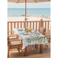 thumbnail image 2 of Outdoor Tablecloth with Umbrella Hole for Patio/Picnic/Party/Camping, Colorful Flowers Waterproof Table Cloth Rectangle Table Cover Washable, Spring Leaves Floral Botanical Wood Grain (60"x 102"), 2 of 8
