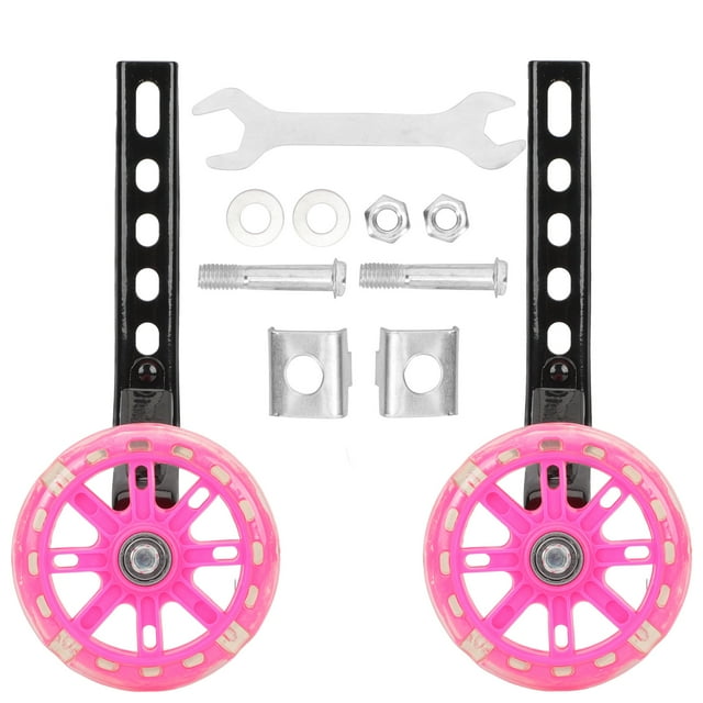 2pcs Children Bike Auxiliary Wheels Riding Flash Training Wheels Compatible for 12-20 Inch Bikes