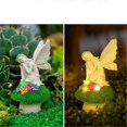 thumbnail image 2 of Garden statue outdoor decoration, solar resin sculpture, suitable for terrace lawn courtyard porch, 2 of 3