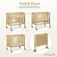 thumbnail image 5 of Dream On Me Birch 3-in-1 Folding Portable Mini Crib, Natural, 5 of 7