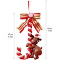 thumbnail image 2 of 3 adornos navideños de bastón de caramelo, muñeco de nieve de resina de Papá Noel y reno que sostiene el bastón de caramelo con lazo, lindos adornos colgantes para decoraciones colgantes de, 2 of 6