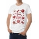 thumbnail image 1 of Camisetas para hombre, románticas camisetas de algodón de cuello redondo para San Valentín, de manga corta, con lazo de cereza y corazones., 1 of 8