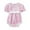 Pink, variant on Otqutp Playsuit for Toddler Girls Summer Baby Clothing Lace Lace Round Neck Romper Solid Sleeve Waist Strap Baby Fashion Jumpsuit