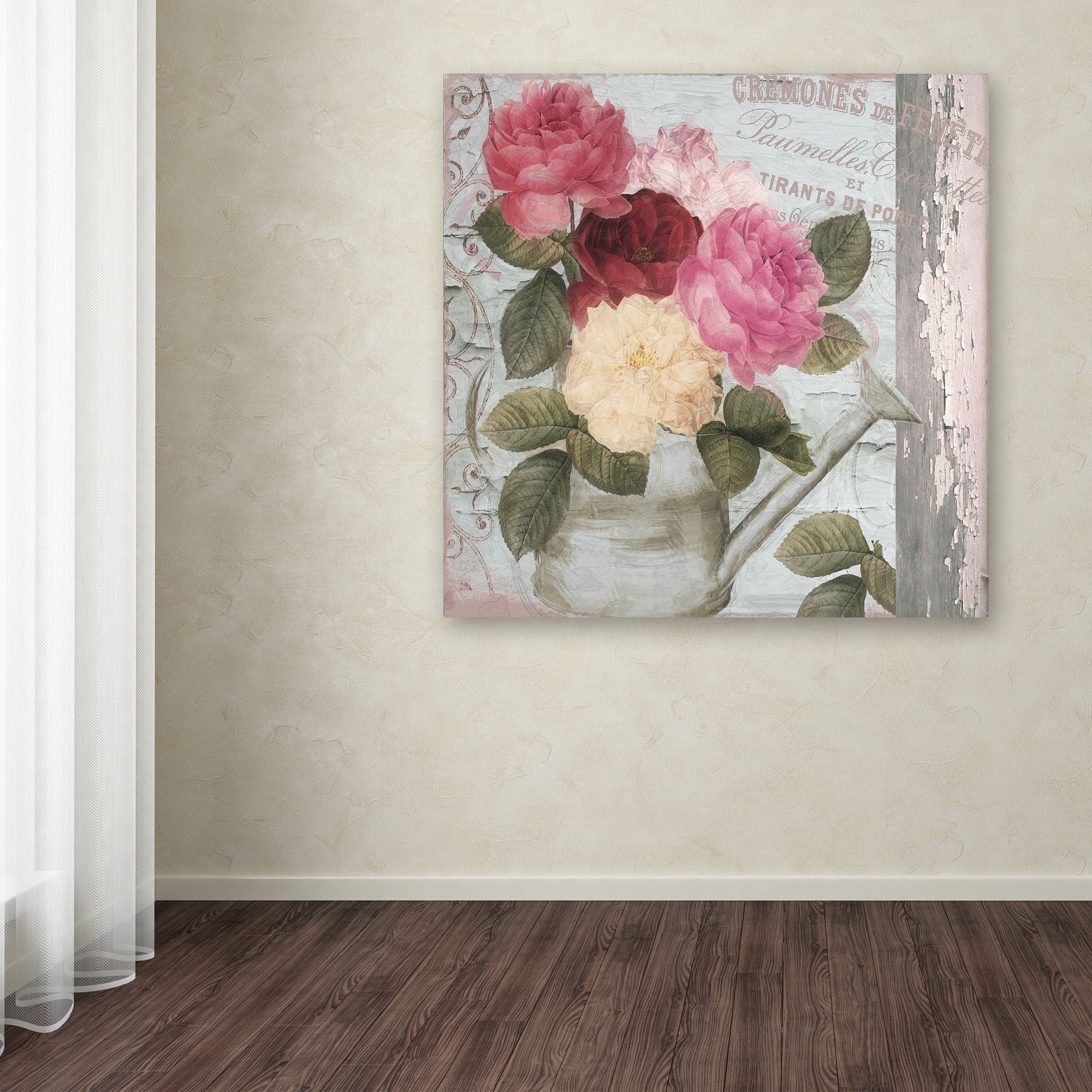 Trademark Fine Art "Chalet d'Ete Roses" Canvas Art by Color Bakery