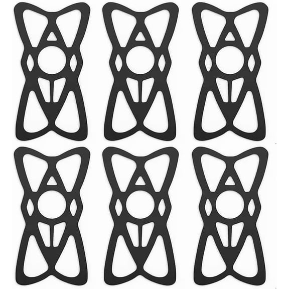 Motorcycle Phone Mount Tether 6 Pack Silicone Bands for Bike Durable silicone replacement bands security straps for bike, bicycle, motorcycle, Handlebar and scooter phone mounts