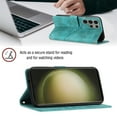thumbnail image 5 of Nalacover Crossbody Wallet Case for Samsung Galaxy S25 Ultra with Shoulder Strap Lanyard, Skin-Friendly PU Leather Flip Kickstand Cover with Card Holder Magnetic Clasp Shockproof Case, Green, 5 of 8