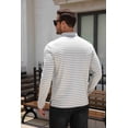 thumbnail image 3 of COOFANDY Long Sleeve Rugby Polo Shirts for Men, Sports Striped Regular Moisture Wicking Dry Fit Golf Shirt, Sizes S-2XL, 3 of 8