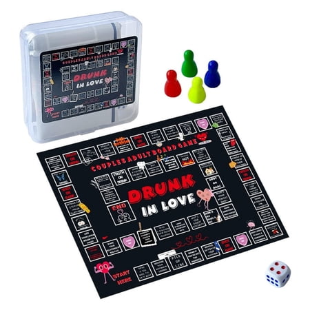 Drunk Lovers - Couples Drinking Board Game for Date Night, Great Couples Gift Ideas and Fun Couples Board Games for Adults, Funny Party Interactive Drinking Games for Party Play