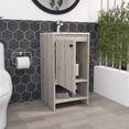 thumbnail image 2 of Light Gray Vanity with Open Shelf | One - Door Cabinet for Storage | Small Bathroom, 2 of 3