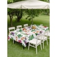 thumbnail image 5 of 52x70 Inch Outdoor Tablecloth with Umbrella Hole Zipper Rectangle Tropical Botanical Rectangular Tablecloths Outside Waterproof Red Purple Summer Floral Farmhouse Patio Table Cover for Picnic Party, 5 of 8