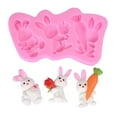 thumbnail image 3 of Easter Bunny DIY Chocolate Cake Baking Tool Silicone Molds, 3 of 3