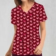 thumbnail image 2 of Birdeem Mode Femme T-Shirt à Manches Courtes Col en V Imprimé Blouse Ample, 2 of 12