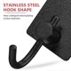 thumbnail image 3 of 6pcs Self Adhesive Hooks Heavy Duty Hooks Stainless Steel Hooks for Bathroom Kitchen Home, 3 of 4